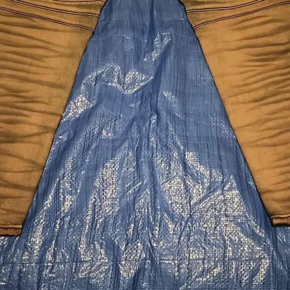 Rock Revival Moto Biker Tapered Faded Tan Leg Jeans “Elliot” Great Condition - Picture 7 of 11